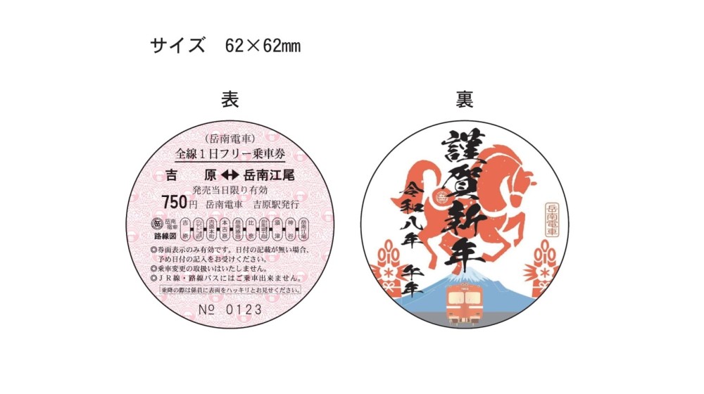 干支柄1日フリー乗車券